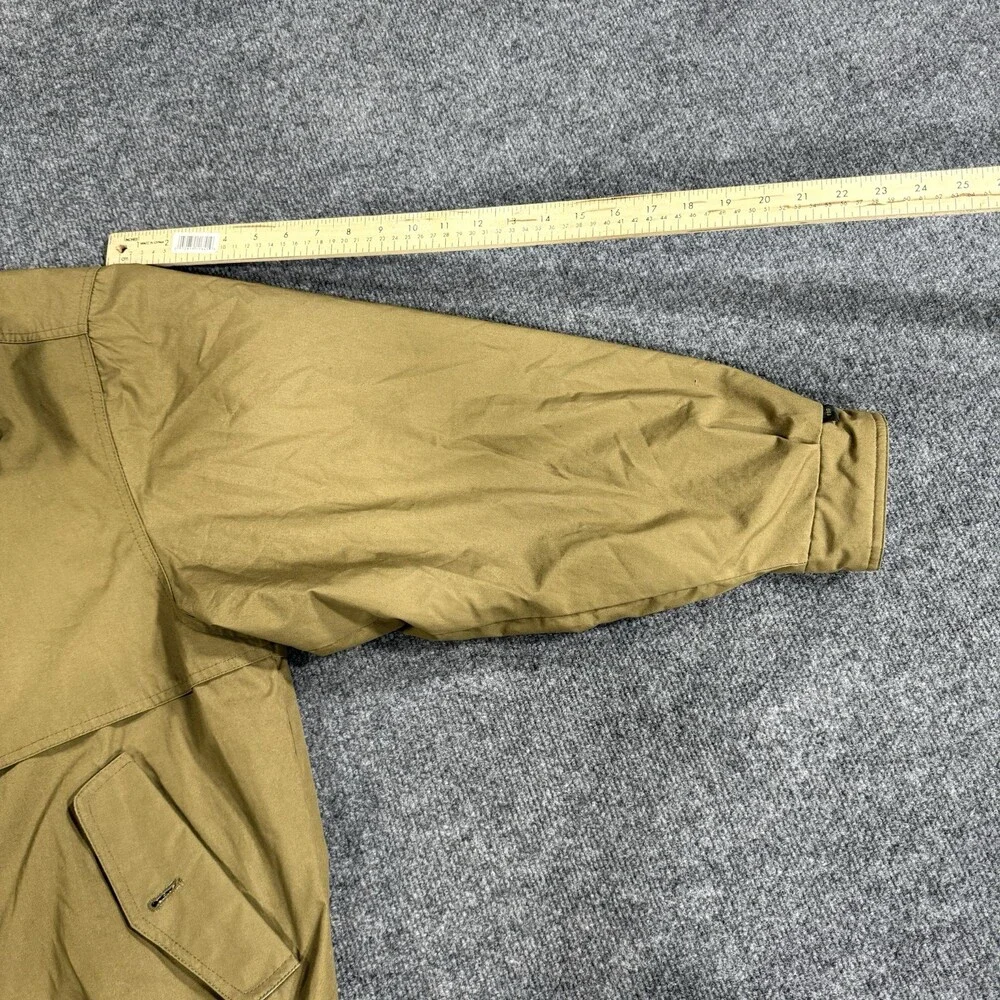 Vintage London Fog FOG Mens Jacket Tan Green Full Zip Bomber Windbreaker Korea